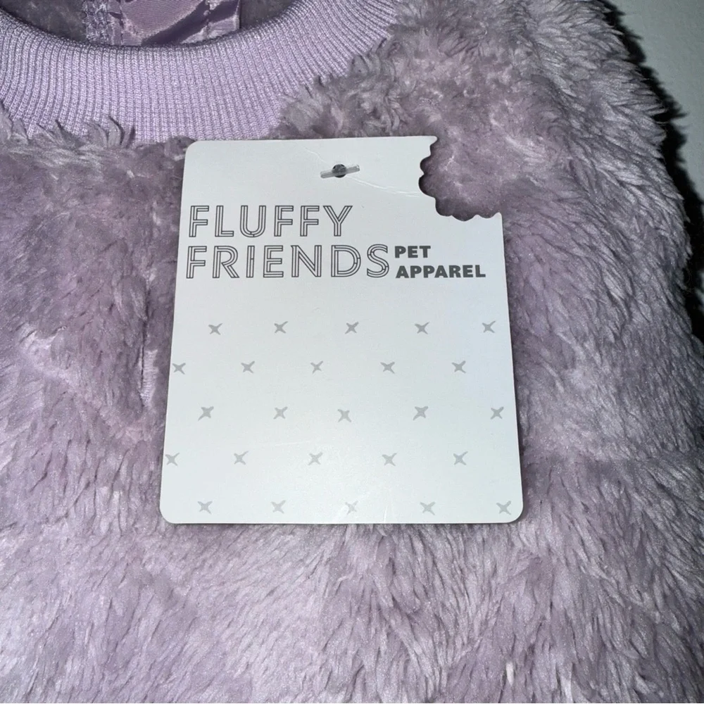 🆕 Fluffy Friends Valentine’s Day Heart Print Fleece Pet Jacket Size Medium